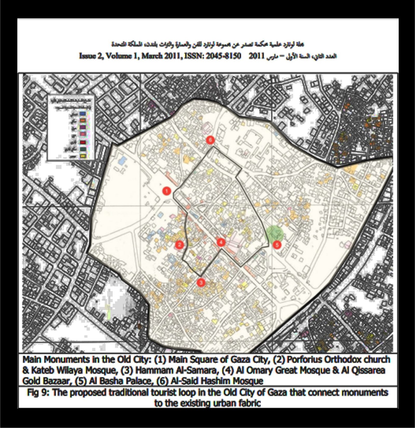 Map of the attacked area showing Saint Porphyrius church and Kateb Wilaya mosque facing one another