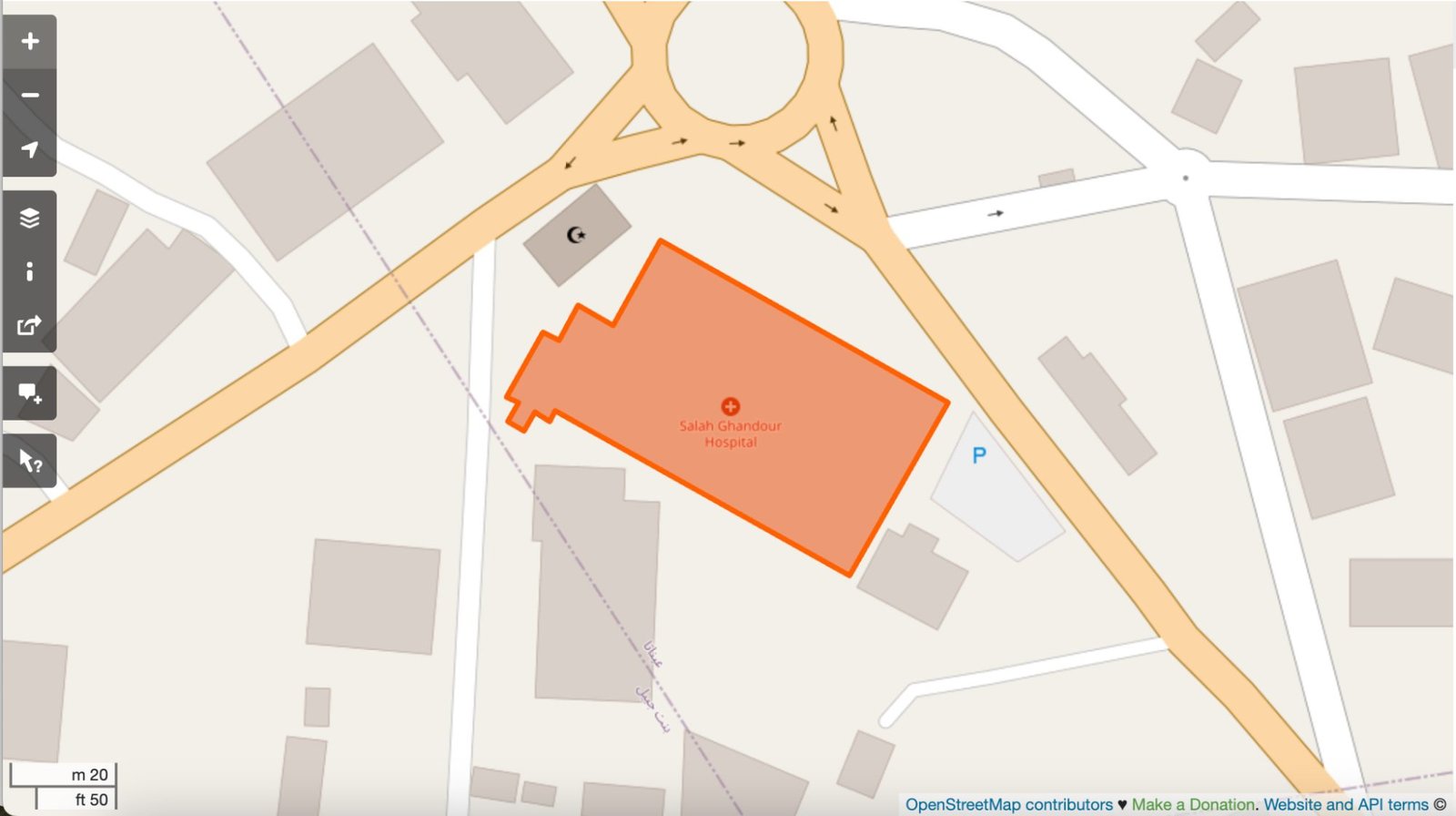 Salah Ghandour Hospital on the map