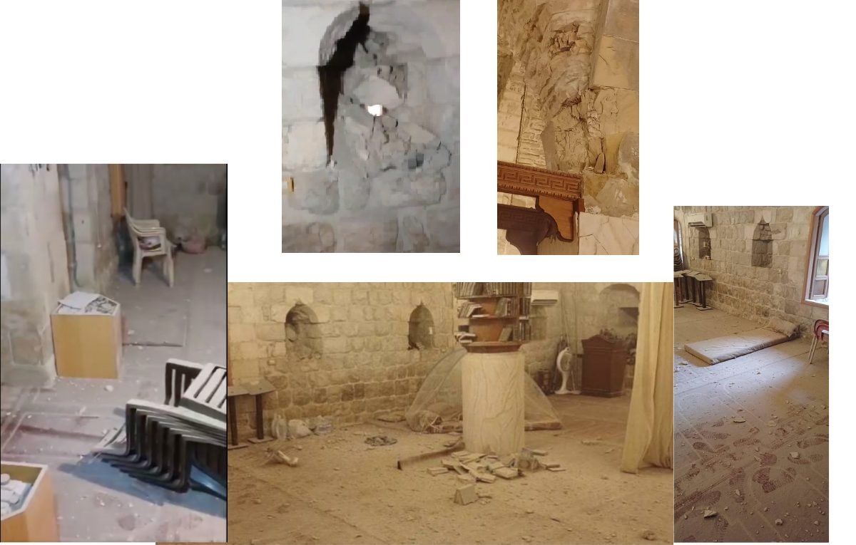 Blida Mosque after being shelled in the April 2024 attack