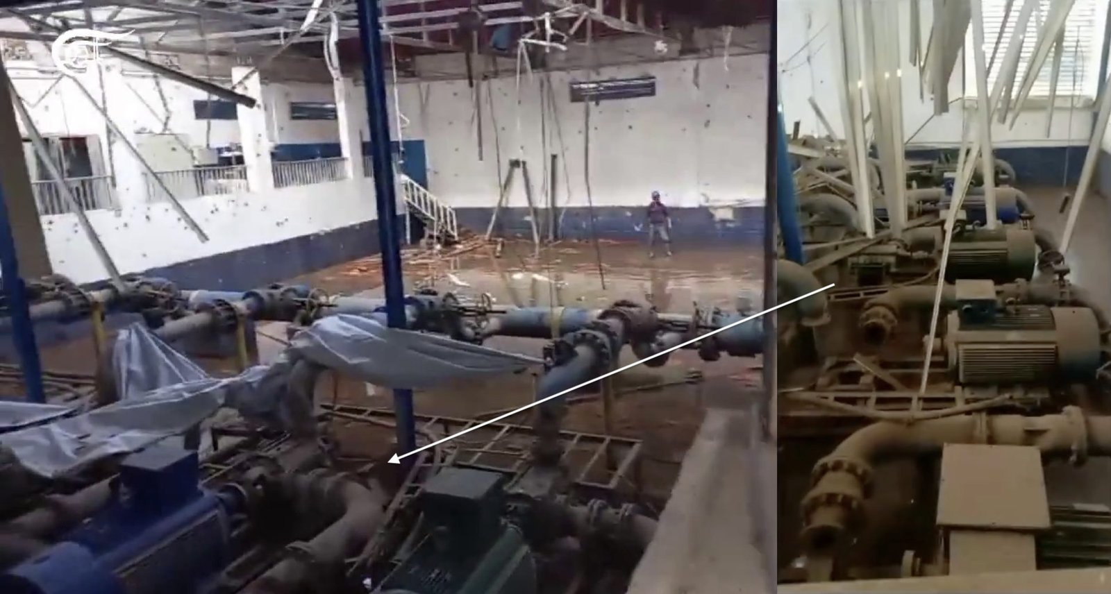 Image of damaged water pumps