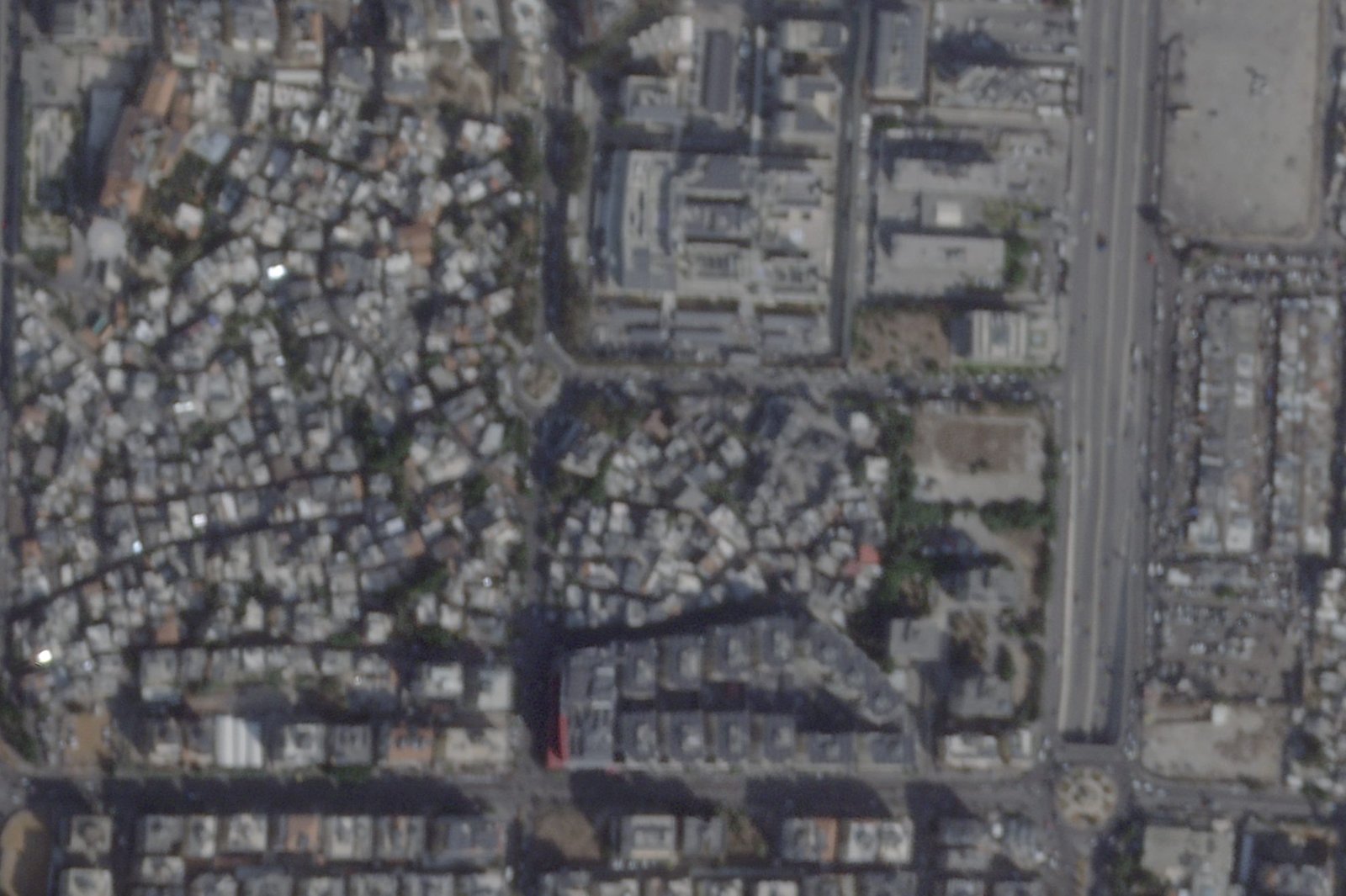 Satellite image after the attack (31 October 2024)