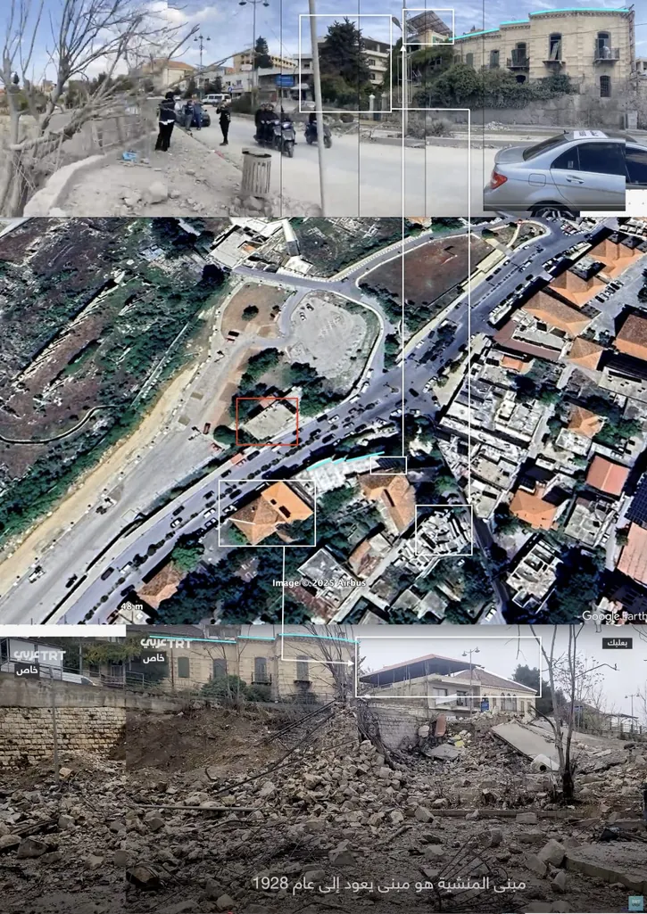 Al-Afdal News visual match with satellite imagery