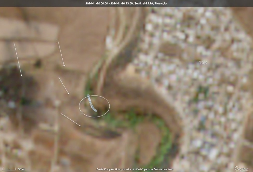 Satellite image of the Wazzani site
