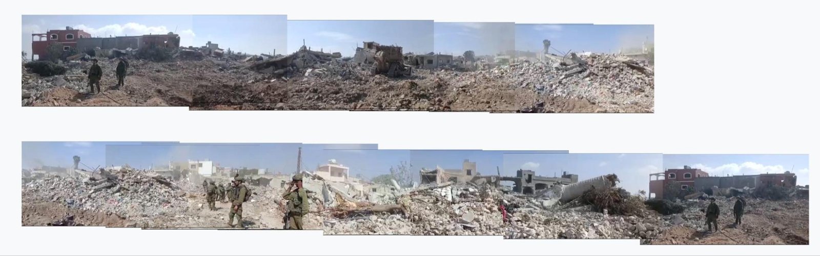 Panoramic view of the Blida Mosque site during bulldozing